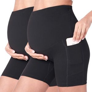 Maternity biker shorts & belly bands